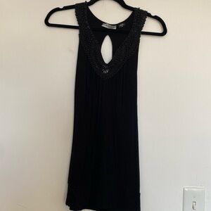 Vintage Guess embellished beaded black tank top